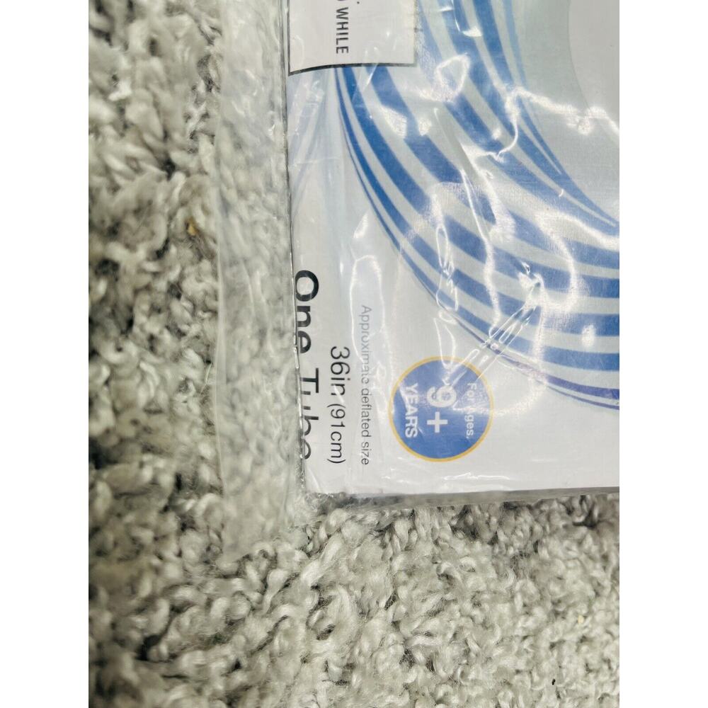 Intex Pool Tube Lot of 2 Clear Color Blue Orange Pink White 36 inch Swimming - Picture 4 of 8